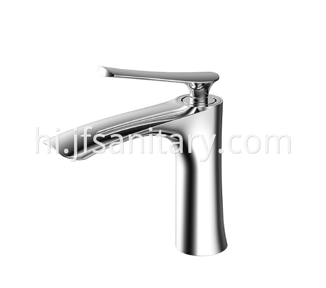 chrome bathroom sink faucet
